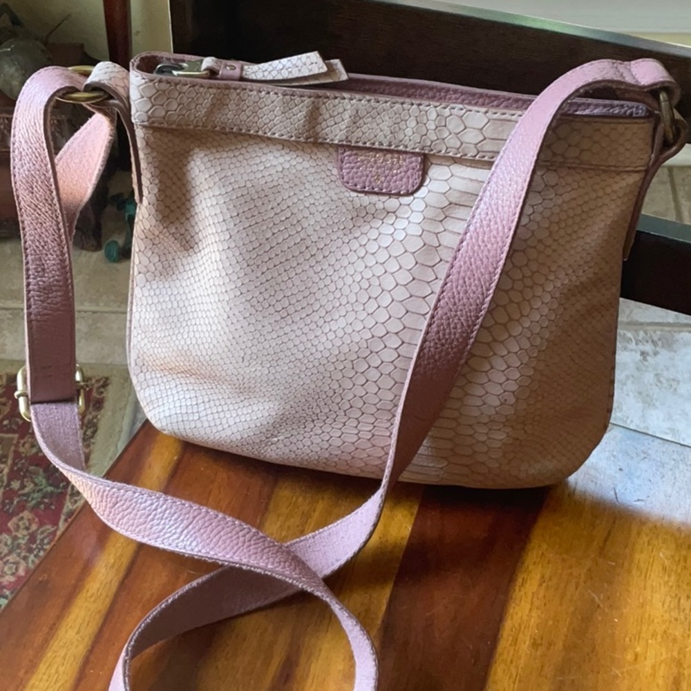 Elegant Fossil Pink Textured Women's xbody  Bag